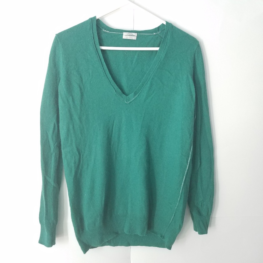 MADEWELL Wallace Green V-neck Sweater